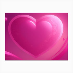 A Glowing Pink Heart Vibrant Horizontal Composition 35 Canvas Print