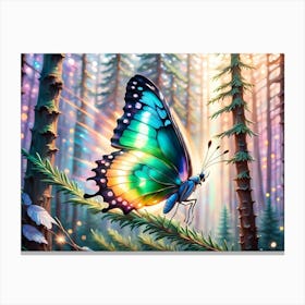 Butterfly In The Forest Canvas Print