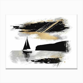 Sailboat On The Water 6 Canvas Print