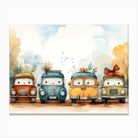 Joyful Journeys Watercolor Whispers Of Childhood Canvas Print