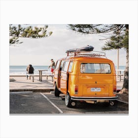 Orange Camper Van Canvas Print