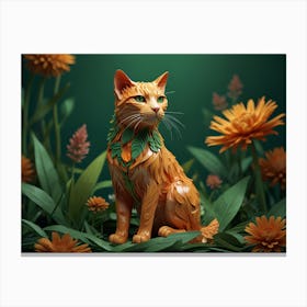 Cat adaptation and environment Canvas Print