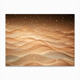 Abstract Image Of A Flowing, Golden Surface With Subtle Sparkles Canvas Print