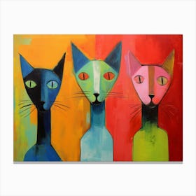 Three Cats 16 Canvas Print