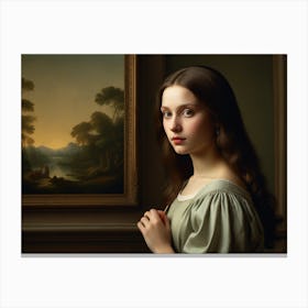 Portrait Of A Young Woman 5 Canvas Print