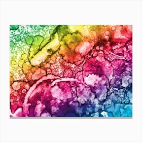 Abstract Watercolor Rainbow 3 Canvas Print