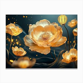 Luxury Art Flower Canvas Print