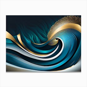 Abstract Wave Canvas, vector art Canvas Print