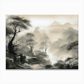 Chinese Landscape Painting Canvas Print