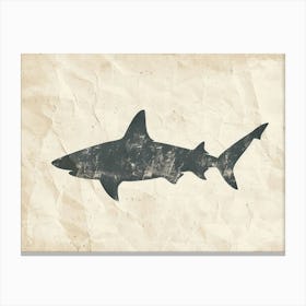 Port Jackson Shark Silhouette 4 Canvas Print