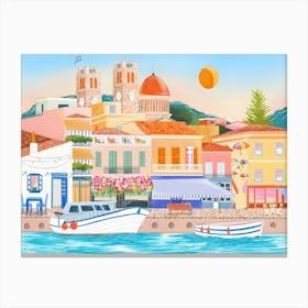 Aegina Greece Landscape Canvas Print