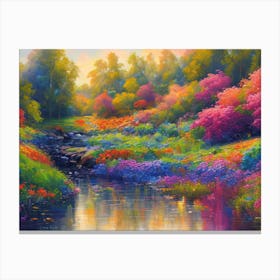 Rainbow Over A Stream Canvas Print