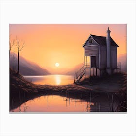 Sunset House Canvas Print