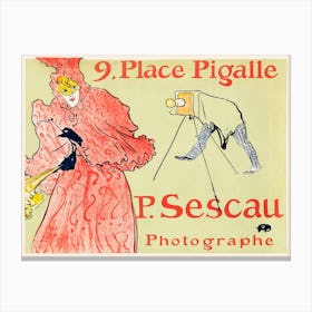 Le Photographe Sescau (1894), Henri de Toulouse-Lautrec Canvas Print