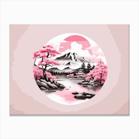 Leonardo Diffusion Xl T Shirt Design Japanese Style Mountain I 1 Canvas Print