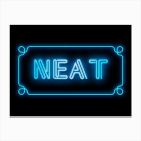 Neat, Neon, Bar Art Print Canvas Print