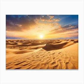 Sunset In The Desert 13 Canvas Print