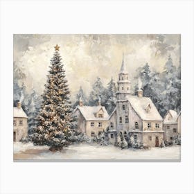 Christmas tree in Village Canvas Print