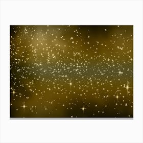 Golden Hues Shining Star Background Canvas Print