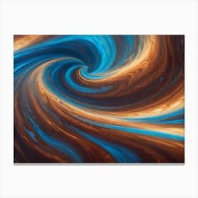 Abstract Image Of A Swirling Vortex Of Colors, Resembling A Galaxy Or A Cosmic Phenomenon 1 Canvas Print