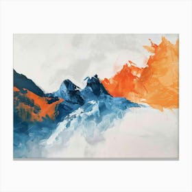 Abstract Mountain Painting 7 Canvas Print