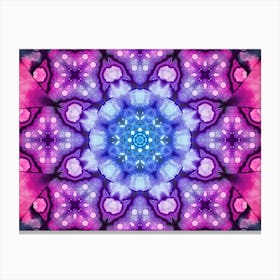 Watercolor Abstraction Violet Delicate Flower Canvas Print