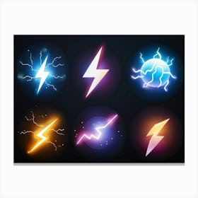 Lightning Bolts Canvas Print