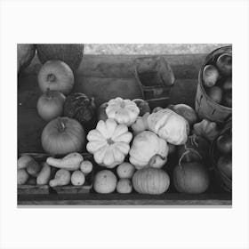 Fall Fruits And Vegetables At Roadside Stand Near Greenfield, Massachusetts By Russell Lee Canvas Print