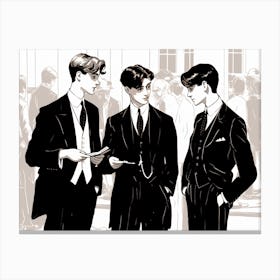Posh Young Men With A Plan Canvas Print