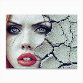 Woman in the wall. Canvas Print