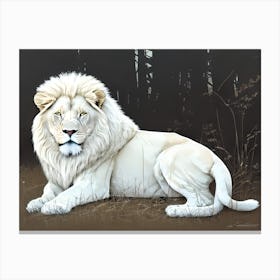 White Lion 24 Canvas Print