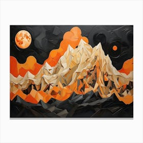 Moonlight In The Mountains 3 Canvas Print