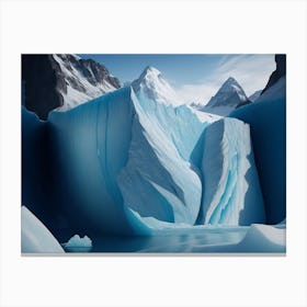 Glacier Ice Wall Canvas Print