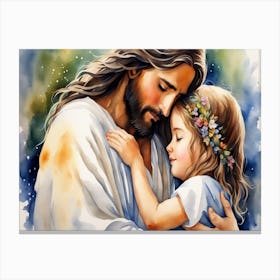 Jesus S Embrace 2 Canvas Print