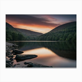 Sunset In The Mountains 1 Canvas Print