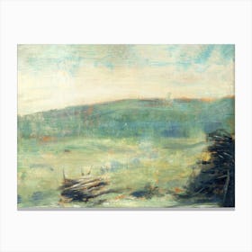 Landscape At Saint Ouen, Georges Seurat Canvas Print