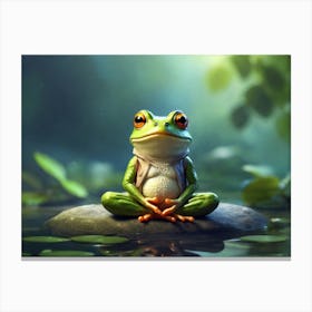 Frog Meditation 2 Canvas Print