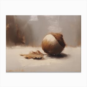 An Acorn Oil Painting 9 Canvas Print
