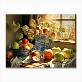 Apples In A Vase Canvas Print