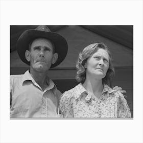 Migratory Laborer And His Wife At The Agua Fria Migratory Labor Camp, Arizona By Russell Lee Canvas Print