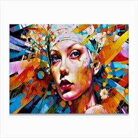 Striking Woman - Abstract Painting Canvas Print