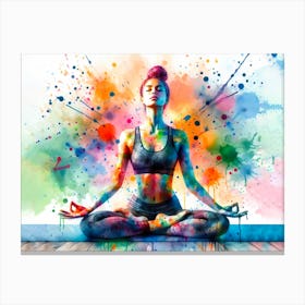 Woman Meditating Canvas Print