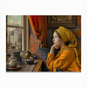 Contemporary Artwork Inspired By Johannes Vermeer 3 Canvas Print