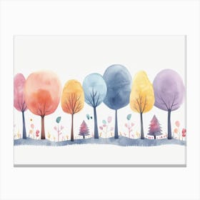 Watercolor Trees 1 Canvas Print