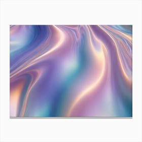 Abstract Image Of Swirling, Iridescent Colors In Shades Of Blue, Purple, And Pink, Creating A Fluid And Dynamic Effect Canvas Print