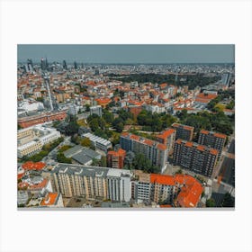Milan cityscape photography from bird's eye view. Milan architecture Canvas Print