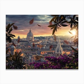 Rome Sunset Canvas Print