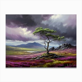 Thunderstorm On The Lonely Moors Canvas Print