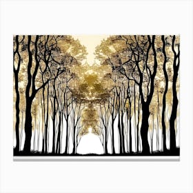 Golden Trees In The Forest 1 Canvas Print