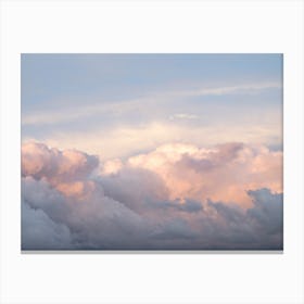 Dreamy pastel pink clouds at sunset in Stavanger, Norway - nature and travel photography by Christa Stroo. Great for a dorm or a bedroom. Canvas Print